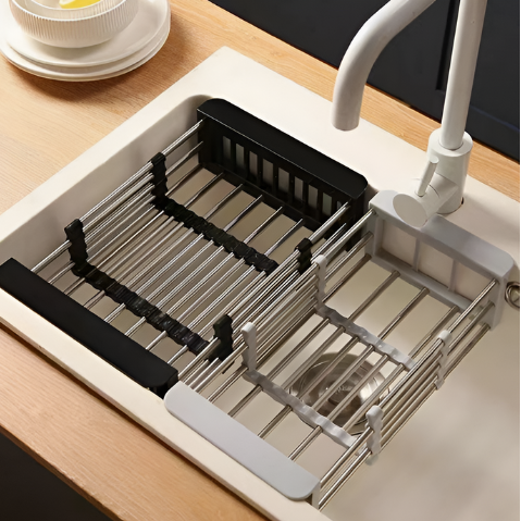 Égouttoir Rétractable – Panier Extensible pour Évier de Cuisine - MyKitchyTools™