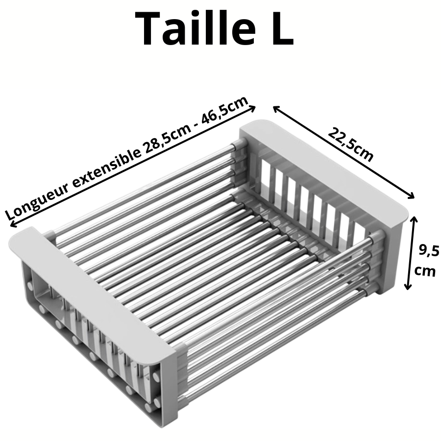 Égouttoir Rétractable – Panier Extensible pour Évier de Cuisine - MyKitchyTools™