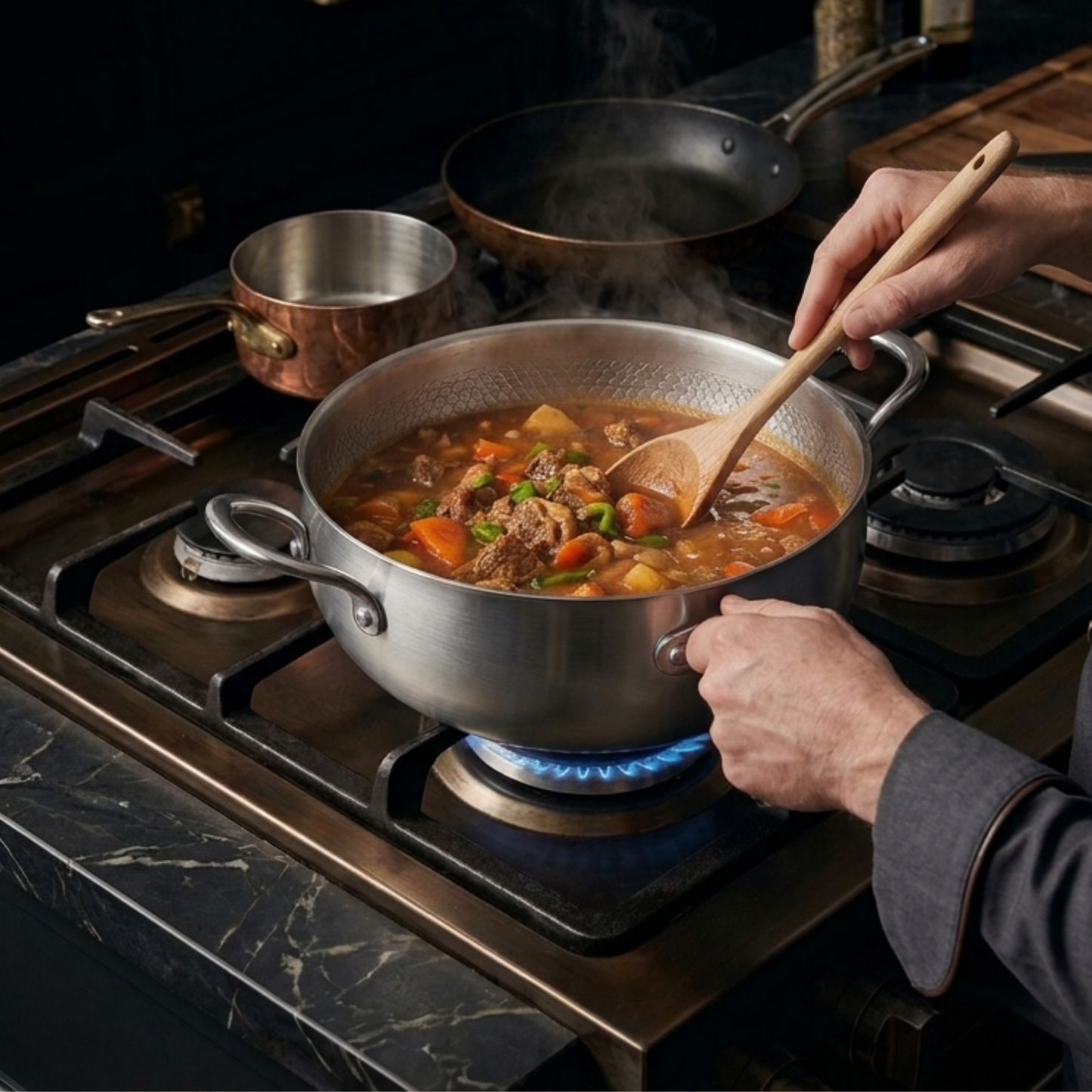 Casserole Origin™ Bipoignée - Surface titane alvéolée