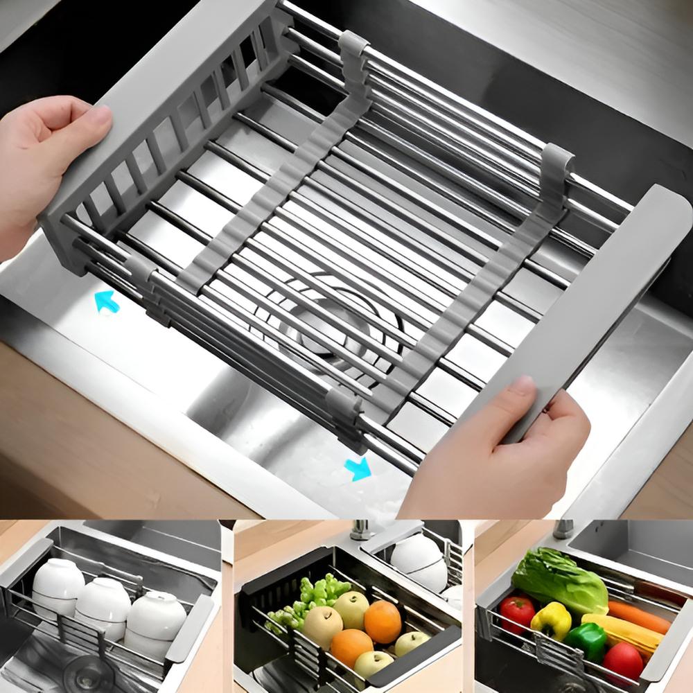 Égouttoir Rétractable – Panier Extensible pour Évier de Cuisine - MyKitchyTools™