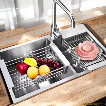 Égouttoir Rétractable – Panier Extensible pour Évier de Cuisine - MyKitchyTools™