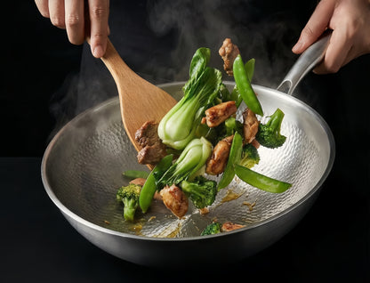 Wok Origin™ - Surface titane alvéolée
